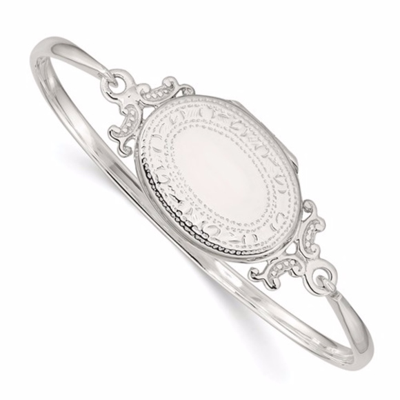 Sterling Silver Locket Bangle
